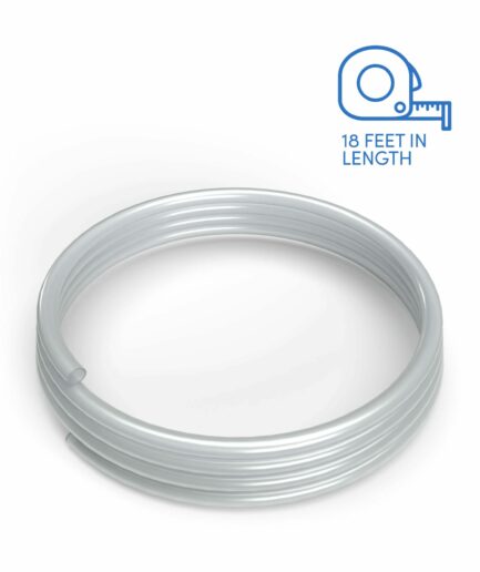 EDV-4000 Clear Continuous Drain Hose - 18’ Length - 12MM OD